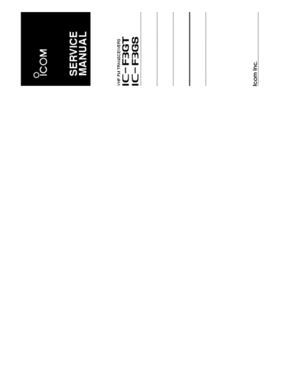 ICOM F3GS GT this is service manual for IC F3GS or F3GT